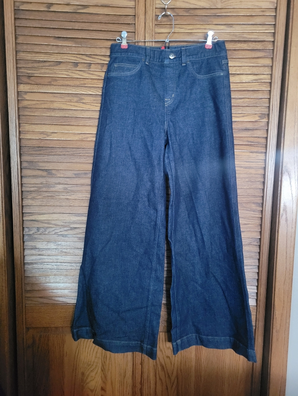 SPANX Dark Blue Wide-Leg Jeans Size Medium‎